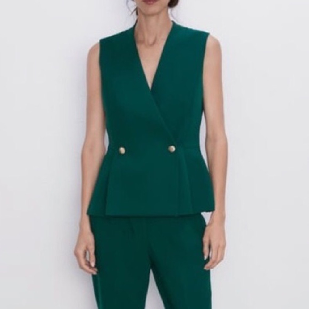 Zara Double Breasted Vest Blazer